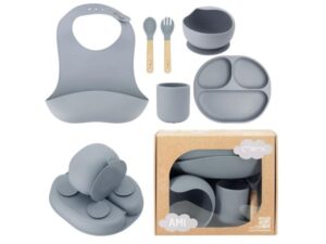 MoMi MoMi set za hranjenje Ami Grey