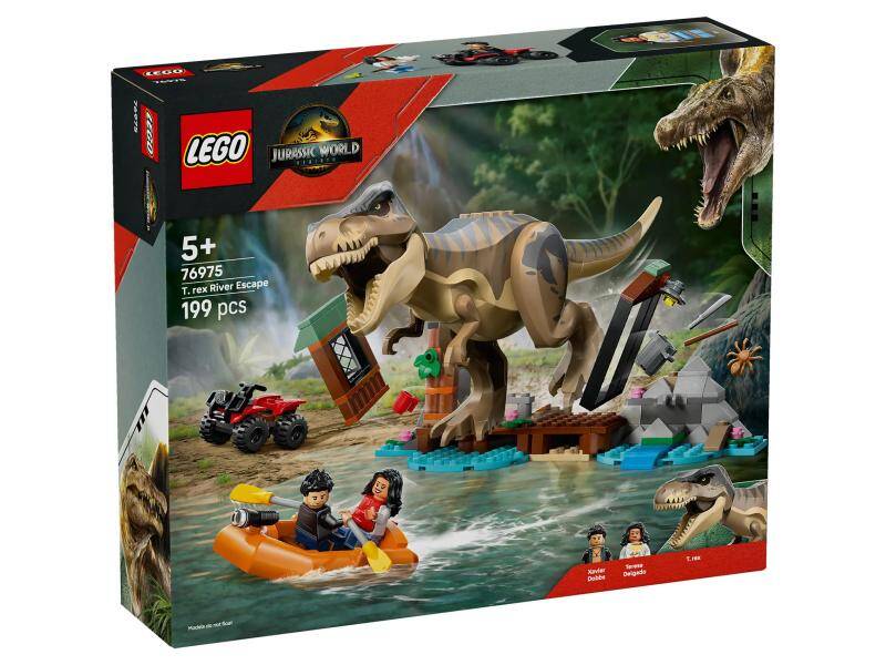 LEGO 76975 Bekstvo od T-reksa na reci