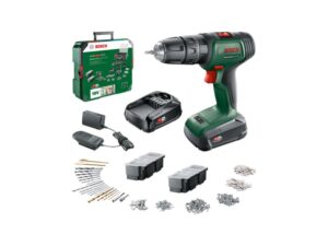 BOSCH UniversalImpact 18V + SystemBox Akumulatorska vibraciona bušilica, 2x 1.5Ah akumulator i punjač, 06039D4103
