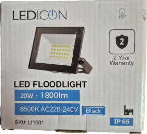 LEDICON LED REFLEKTOR 20W, 1800lm, 6500K, IP65