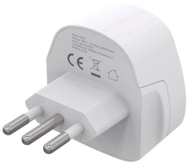 Travel adapter A-AC-ITMINTF Gembird IT suko 10A