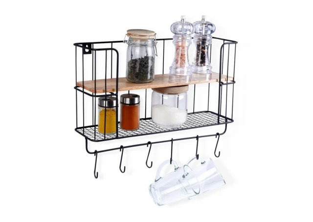 Vilde 229080 – Kuhinjska polica sa kukama za kacenje