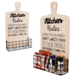 Vilde –  530814 – Kuhinjska polica u obliku daske sa korpom za odlaganje