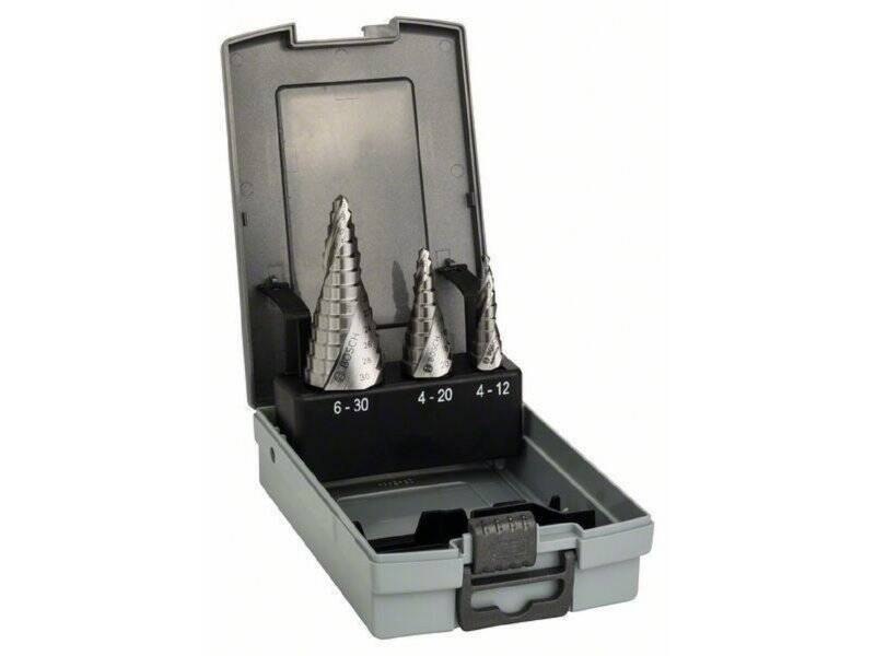 BOSCH 3-delni set stepenastih burgija HSS 2608587426, 4-12  4-20  6-30 mm