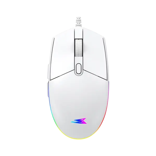 Miš Baracuda CRAB 3600DPI/6D/Optički/RGB/Bela