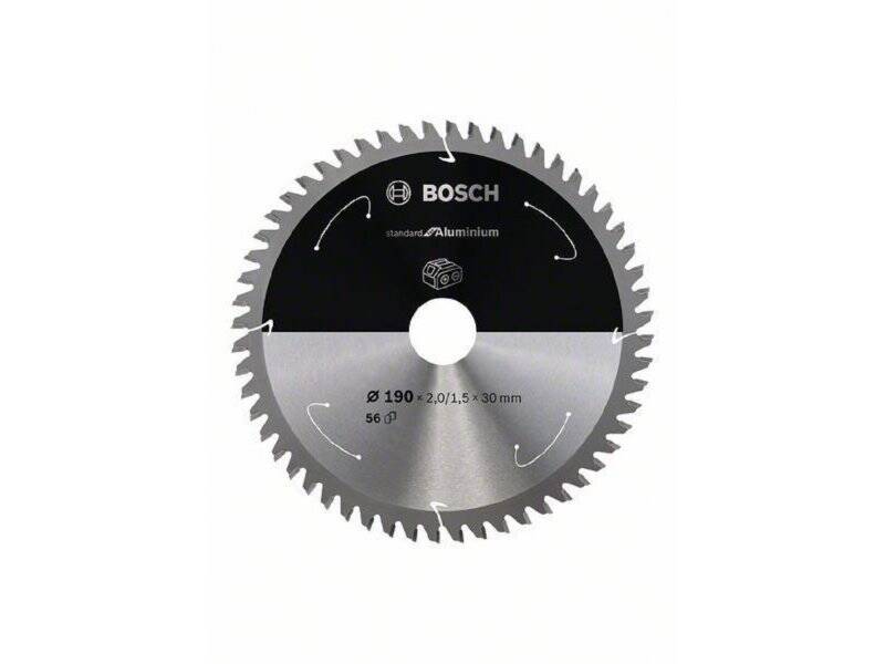 BOSCH Standard for Aluminium list kružne testere za akumulatorske testere 190×2,0x30 T56 2608837771, 190×2,0x30 T56
