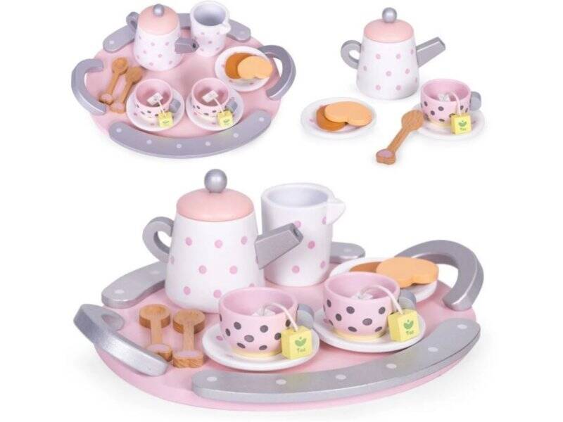 ECO TOYS Drveni set za čaj 15 komada