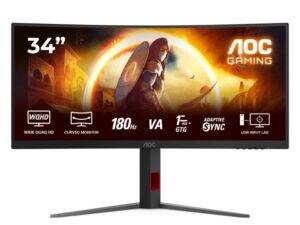 AOC CU34G4 UWQHD Fast VA 180 Hz Curved Gaming Monitor