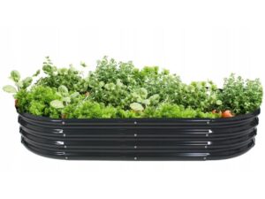 CHOMIK Bastenska zardjinjera za povrce i cvece 240 x 120 x 30 cm, ovalna, antracit