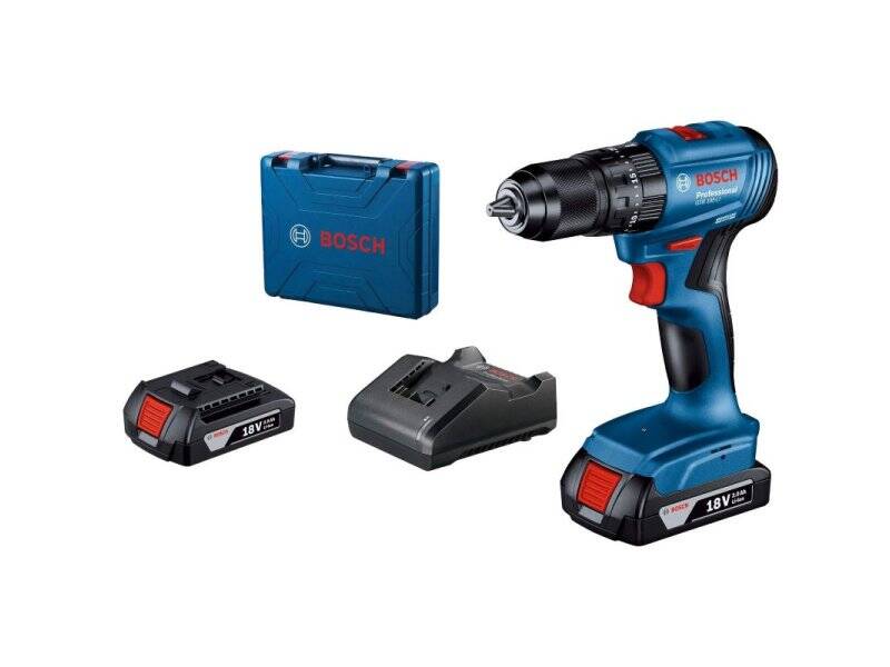 BOSCH plavi alat Akumulatorska vibraciona bušilica – odvrtač GSB 185-Li 18V 2×2.0Ah u koferu 06019K3100