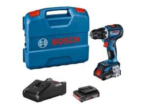 BOSCH plavi alat GSR 18V-90 C akumulatorska bušilica/odvrtač  2x2,0 Ah + plastični kofer 06019K6020