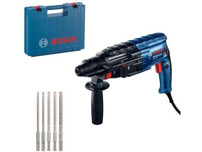 BOSCH plavi alat GBH 240 + SDS plus set, 0615990M99