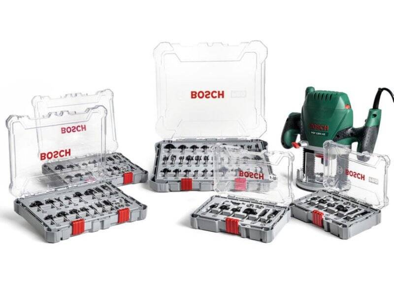 BOSCH zeleni alat Set glodala + POF 1200 AE, 061599766S