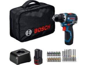 BOSCH plavi alat GSR 12V-32 akumulatorska bušilica - odvrtač, 2x2.0Ah, torba, set bitova, 06019N7006