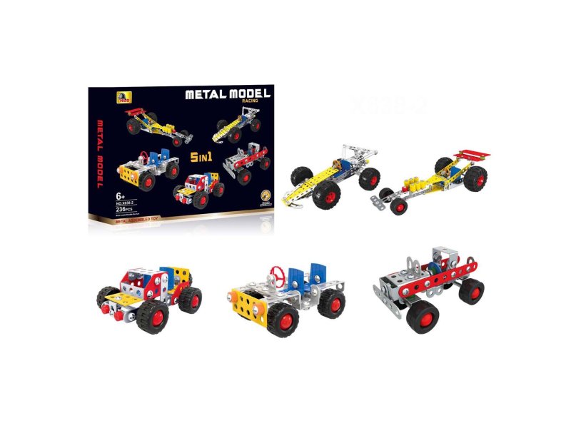 Denis DIY, Set za gradnju, Auto/Formula, 5u1, 236-delova