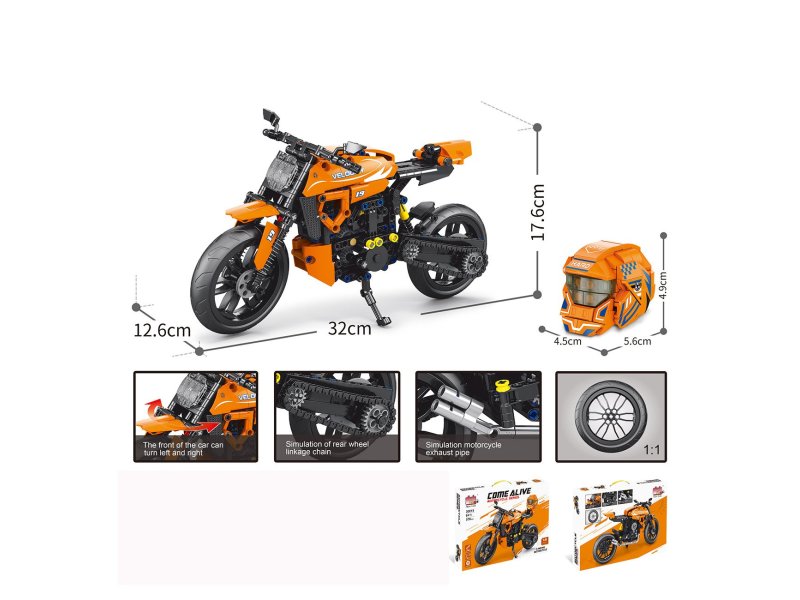 Denis Komplet za gradnju „Narandžasti motor“, 578 delova