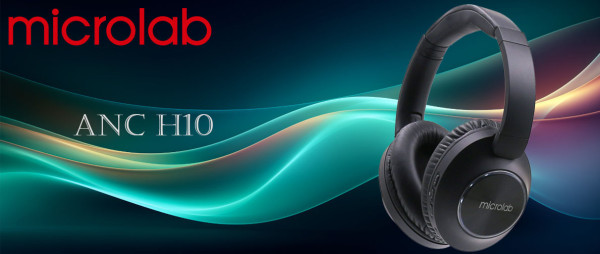 Microlab ANC H10 Bluetooth V5.3 slusalice sa mikrofonom, 500mAh, 32ohm, 40mm, USB Type-C