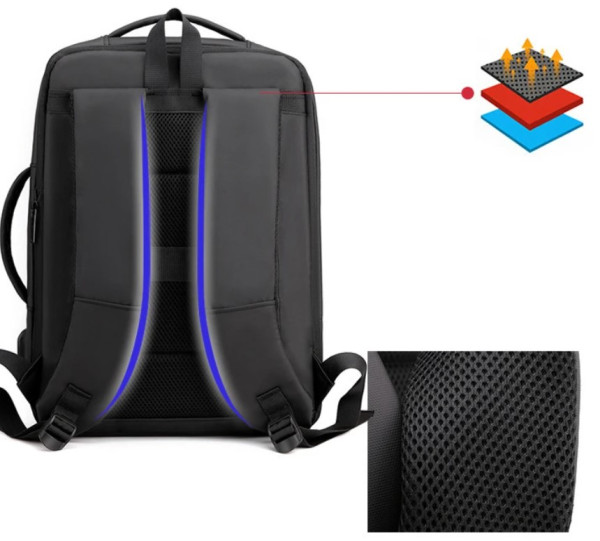 NCC-15-KLB017 Gembird Ranac za laptop 15,6inc 43x31x15(+5)cm USB konektor