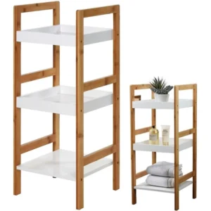 Vilde 569096 -Kupatilska polica na 3 nivoa  , Bambus  30x30x72 cm