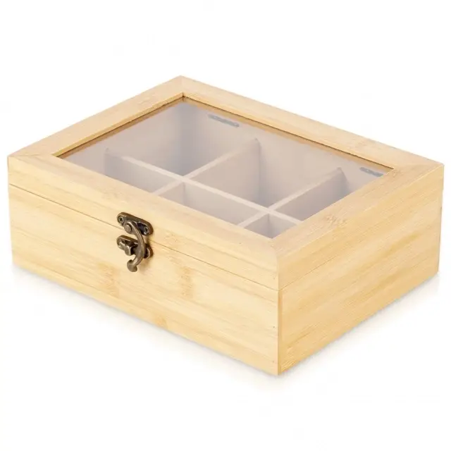 Vilde 229312 – Kutija za odlaganje čaja , bambus , 21 x 16 x 7.5 cm