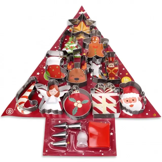 Vilde La Cucina  279086 – Modle za kolače – praznični motiv – INOX ( 16 delova )