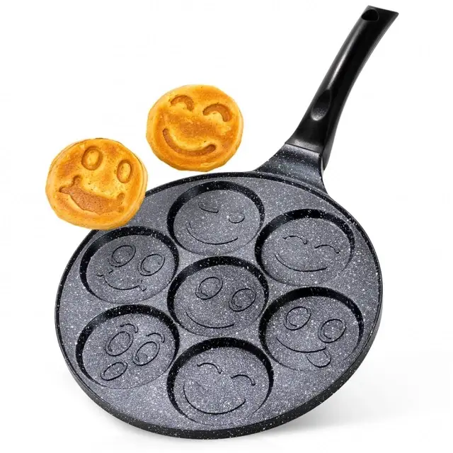 Vilde 199084 – Granitni tiganj za jaja, 26 cm – Smiley