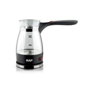 RAF R.128 ELEKTRIČNA DŽEZVA STAKLENA SA SKLOPIVOM RUČKOM CRNA 0.5L
