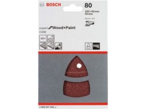 BOSCH 10-delni set brusnih listova C430 102 x 62, 93 mm, 80 pakovanje od 10 komada - 2608607408