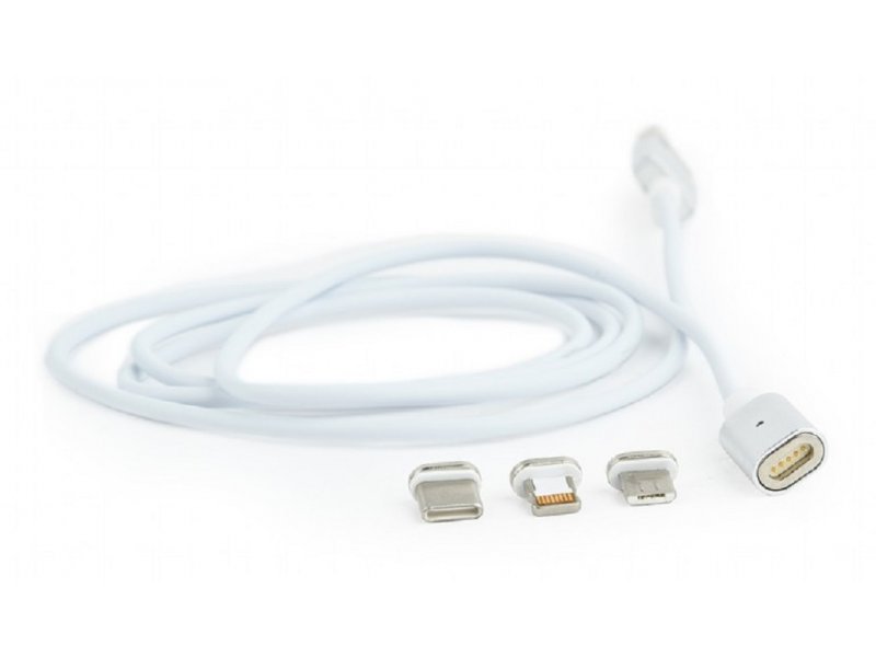 GEMBIRD Kabl za punjenje sa 3 različita magnetna nastavka, 1m (CC-USB2-AMLM31-1M)
