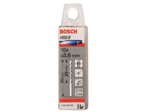 BOSCH Burgija za metal HSS-G, DIN 338 3,6 x 39 x 70 mm pakovanje od 10 komada