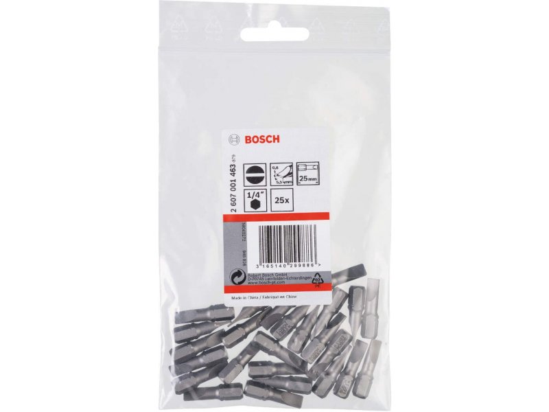 BOSCH Bit odvrtača ekstra-tvrdi S 0,8×5,5, 25 mm – 2607001463