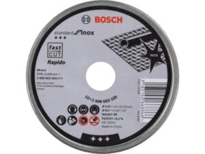 BOSCH Rezna ploča ravna Standard for Inox - Rapido 115x1,0 mm pakovanje od 10 komada - 2608603254