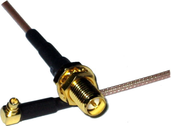 Pigtail MMCX-  RP-SMA/m Super Low Loss 300mm
