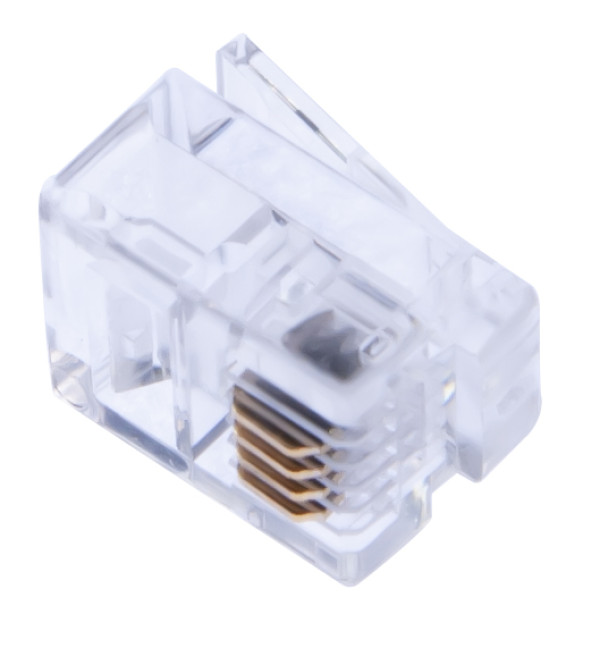 Konektor RJ11 sa pozlaćenim pinovima- 100 komada