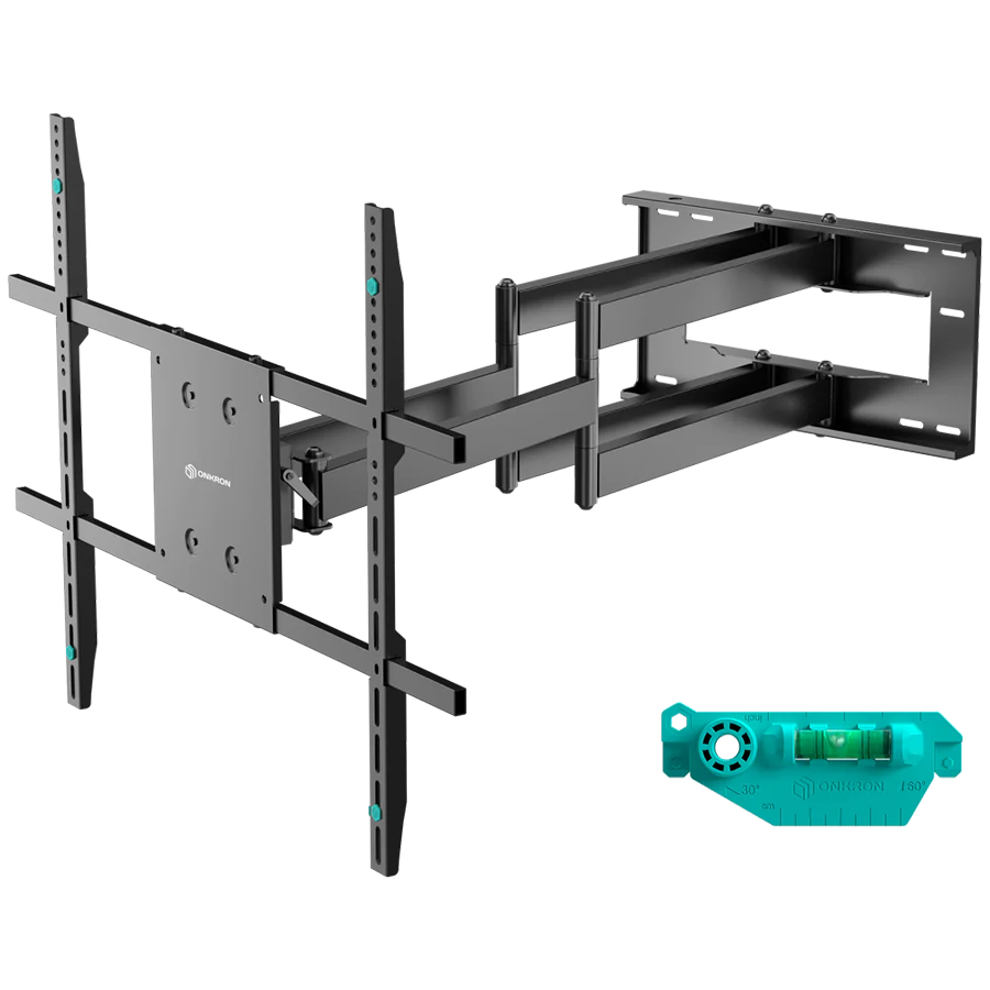 ONKRON Full Motion TV Wall Mount for 42′ to 110-inch Screens up to 100 kg, Black