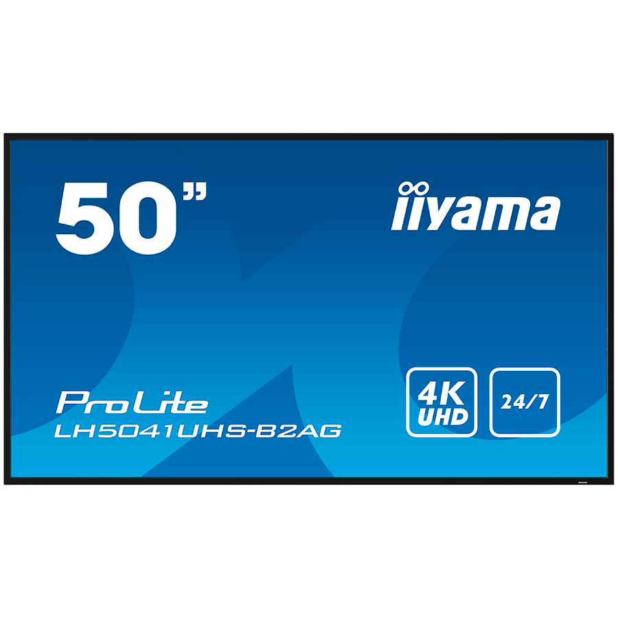 IIYAMA LFD PROLITE LH5041UHS-B2AG 50′ Professional Digital Signage 4K  24/7 3840×2160 VA 16:9 500cd 5000:1 landscape, portrait