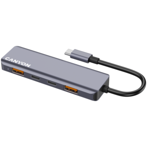 CANYON hub DS-18 5in1 USB-C Grey CANYON hub DS-18 5in1 USB-C Grey