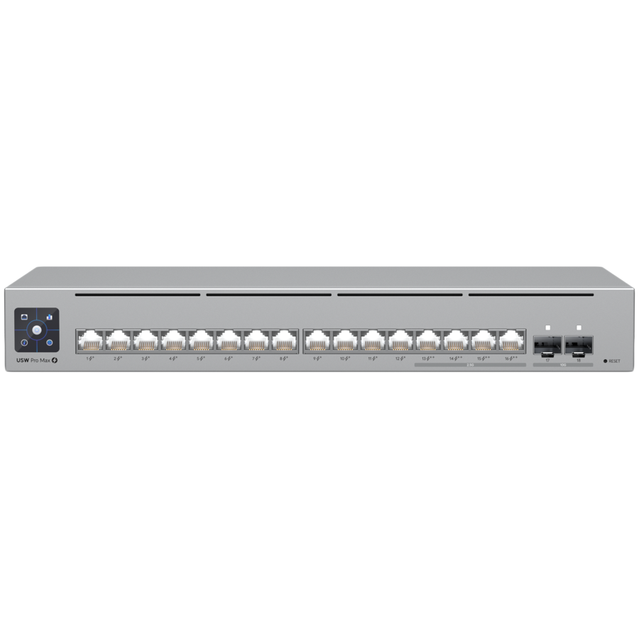 Ubiquiti 16-port, Layer 3 Etherlighting switch with 2.5 GbE