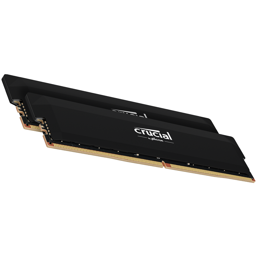 Crucial Pro OC 64GB (2X32GB) DDR5-6400 UDIMM CL40 Black