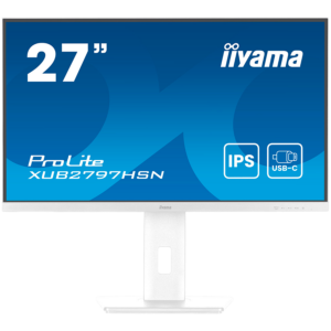 IIYAMA XUB2797HSN-W2 LED monitor 27 inch 1920 x 1080 FHD   100HZ IPS 300 cd 1000 1ms HDMI DP USB-C SPEAKERS White