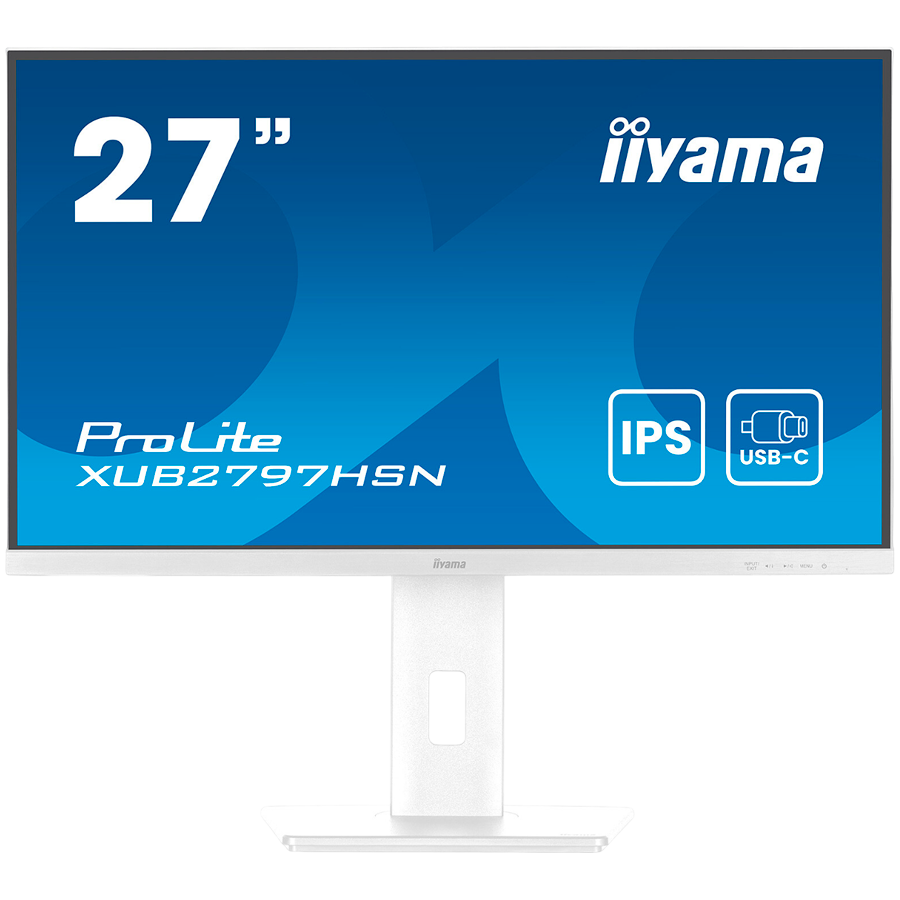 IIYAMA XUB2797HSN-W2 LED monitor 27 inch 1920 x 1080 FHD   100HZ IPS 300 cd 1000 1ms HDMI DP USB-C SPEAKERS White