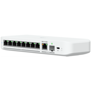 Ubiquiti switch USW-FLEX-2.5G-8-POE 8-port 2.5 GbE PoE++, 10 GbE PoE+++ input port for power / SFP+ port combo