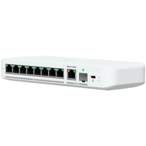 Ubiquiti switch USW-Flex-2.5G-8-EU 8-port 2.5 GbE ports, 10 GbE PoE+ input port for power / SFP+ port combo