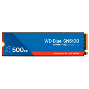 SSD POWERED BY SANDISK WD Blue SN5100 500GB M.2 2280 PCIe Gen4 x4 NVMe QLC 3D, Read/Write: 6600/5600 MBps