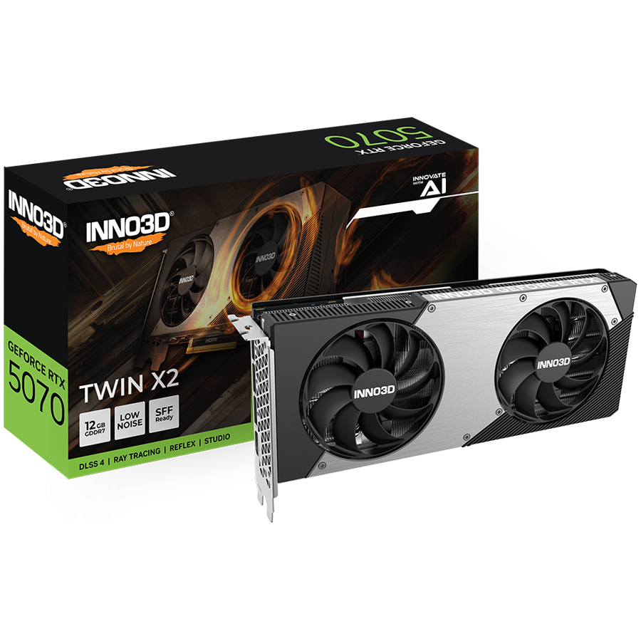 INNO3D GeForce RTX 5070 Twin X2 12GB GDDR7 192bit, 1x HDMI