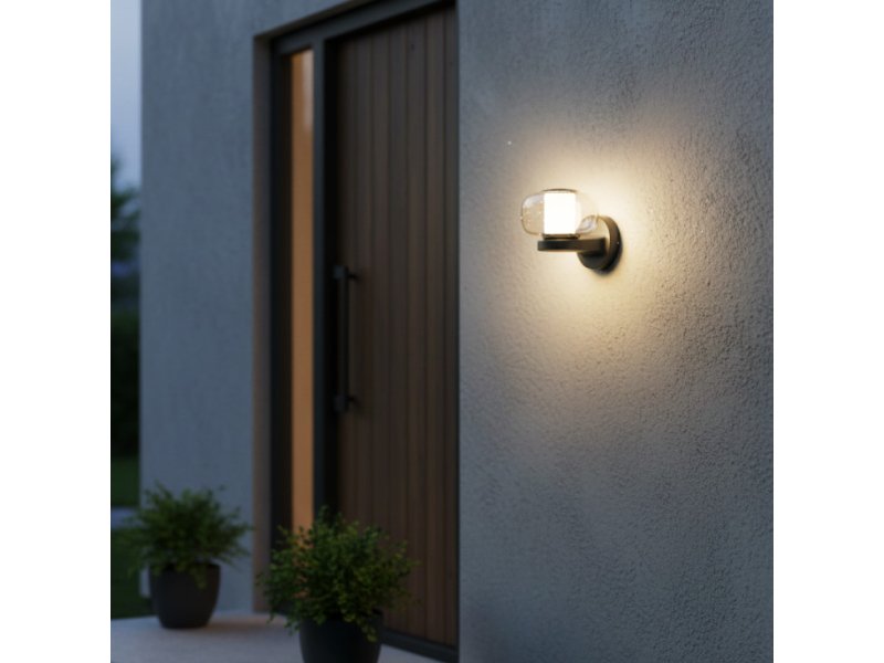 BBLINK Zidna lampa 1xGU10 IP65 crna 180x150x180mm