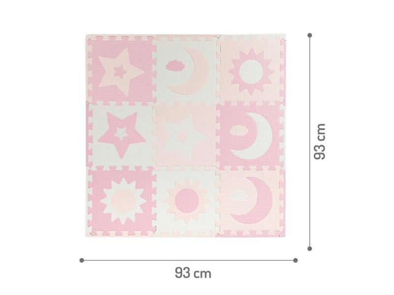 MoMi Nebe podloga za bebe – Puzzle od pene Pink