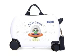 ENSO Dečiji kofer za put i vožnjuAlien Space white