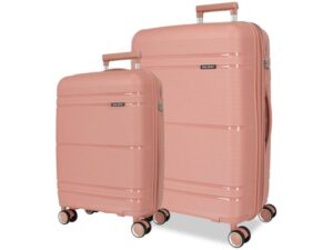 ROLL ROAD Komplet PP proširivih kofera 68cm i 55cm Universe powder pink