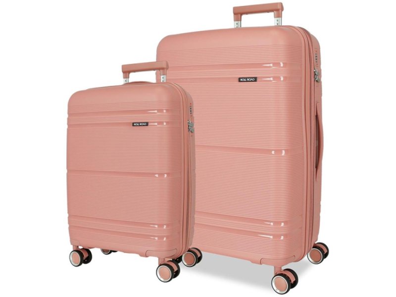 ROLL ROAD Komplet PP proširivih kofera 68cm i 55cm Universe powder pink